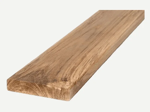 Планкен из тика прямой 19×125, длина 1–1,4 м